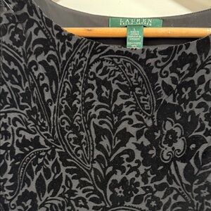 Lauren Ralph Lauren Black and Gray Floral Dress
